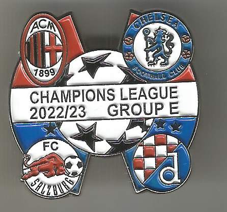 Badge Champions League 2022-23 Group E Milan,Salzburg,Chelsea